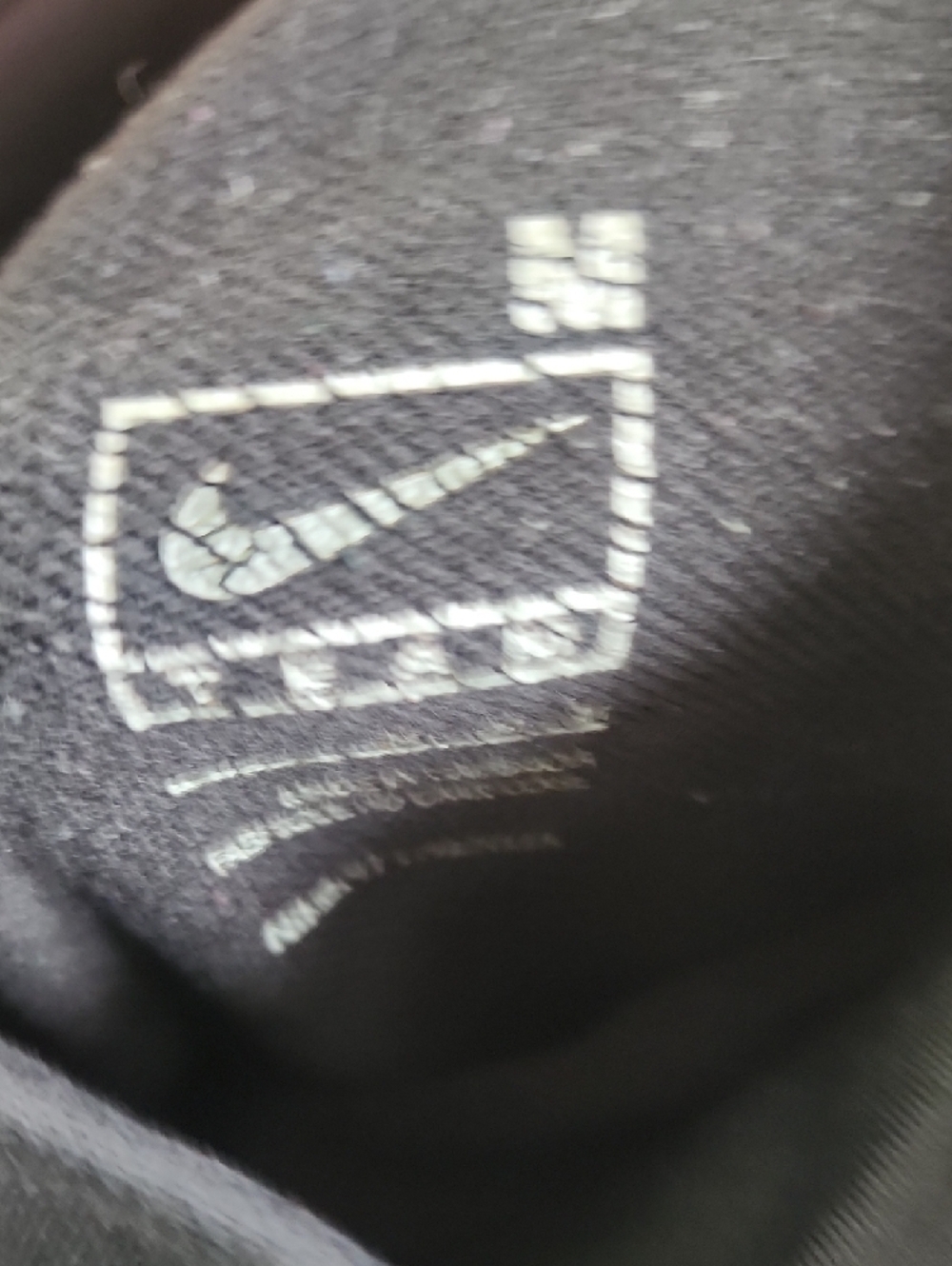 Nike Black Long Sleeve Mock Neck Top with Gray Accents - Picture 3 of 4